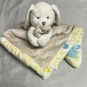 🐥 Blankets & Beyond - Plush Bunny Security lovey Blanket with sherpa back